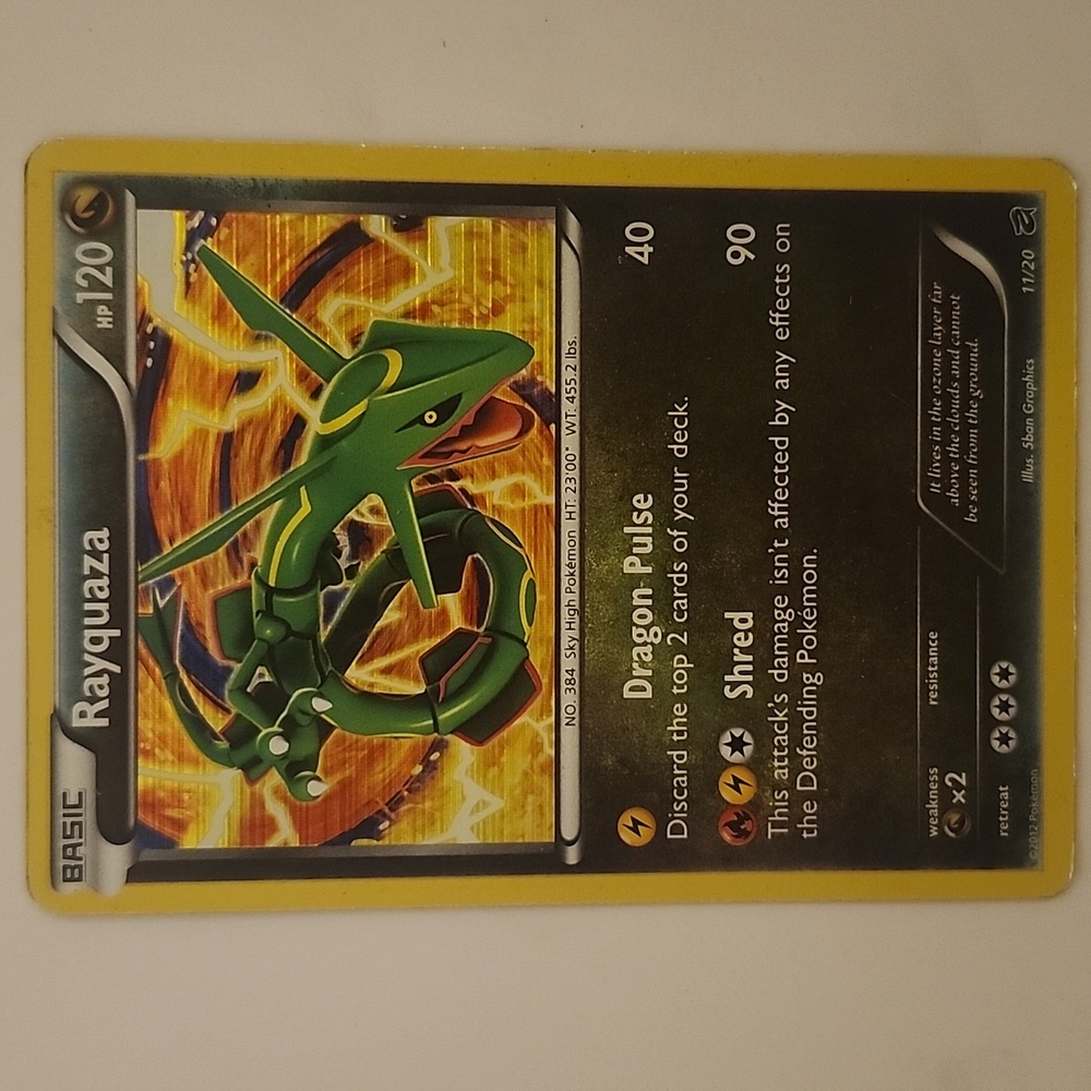 Rayquaza 11/20 Holo Pokemon Dragon Vault Card 2012 Ultra Rare